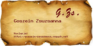 Goszein Zsuzsanna névjegykártya